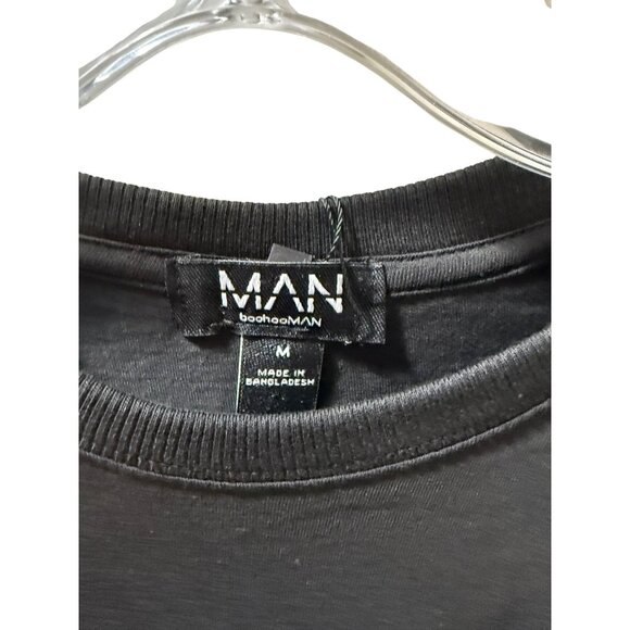 BoohooMAN Black Graphic T-Shirt With Rhinestone Mask Print Size L - Picture 4 of 8